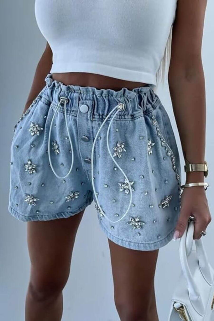 Summer Denim Shorts For Women- Alba Shorts- FancyPants