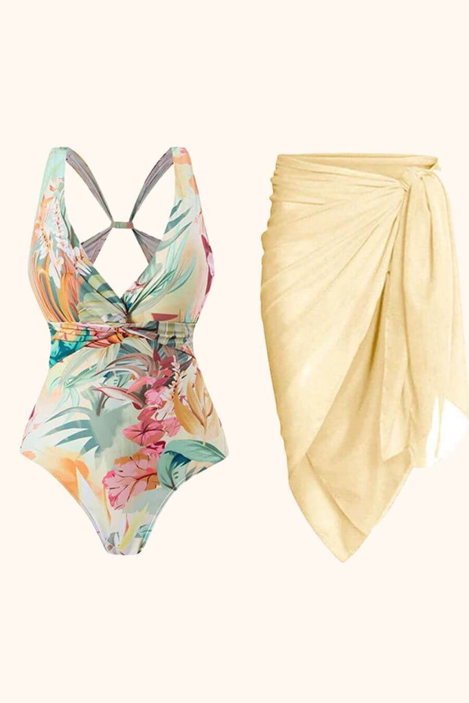 Swimwear For Women -Moana Printed Swim Set- FancyPants