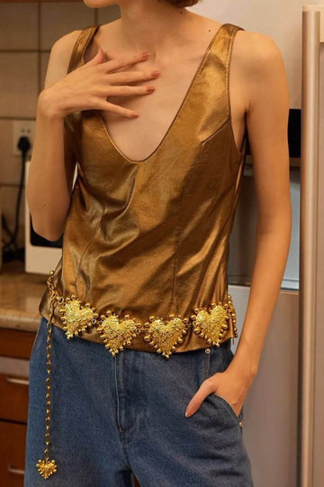 Belt For Women - Heartthrob Waist Chain Gold - Fancy Pants