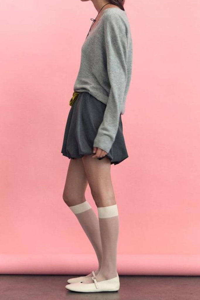 Bottoms For Women -Evaara Skirt Grey- FancyPants