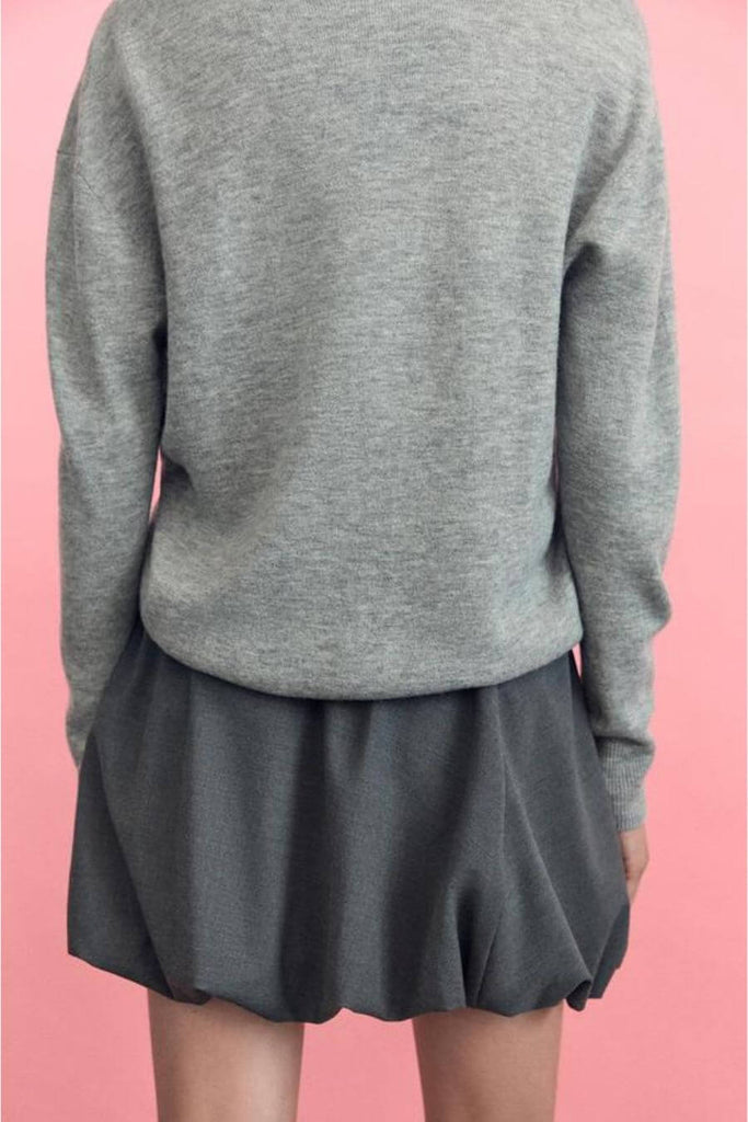 Bottoms For Women -Evaara Skirt Grey- FancyPants