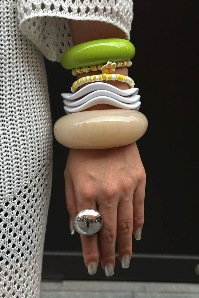 Bracelet For Women -Halfmoon Cuff Cream- Fancy Pants