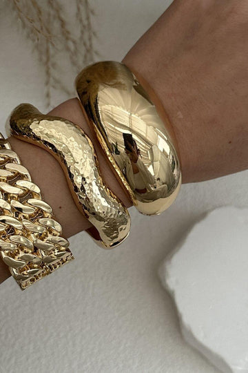 Bracelet For Women -Kiki Wavy  Gold, Silver - Fancy Pants