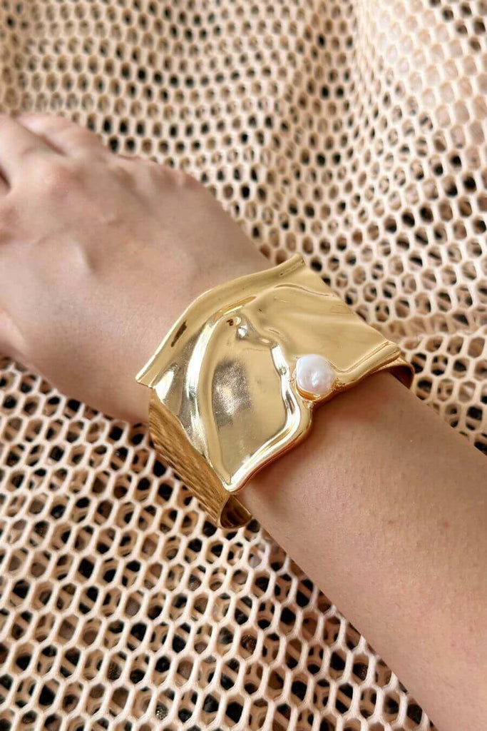 Bracelet For Women - Saturn Cuff Gold- Fancy Pants