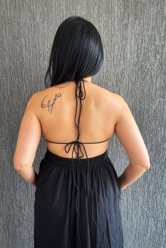 Dresses For Women -Delicacies Backless Maxi Black, Red - Fancy Pants