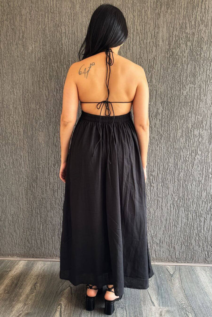 Dresses For Women -Delicacies Backless Maxi Black, Red - Fancy Pants