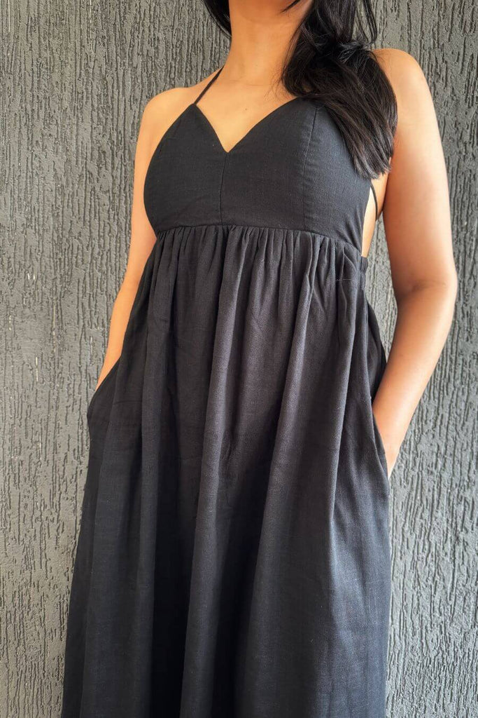 Dresses For Women -Delicacies Backless Maxi Black, Red - Fancy Pants