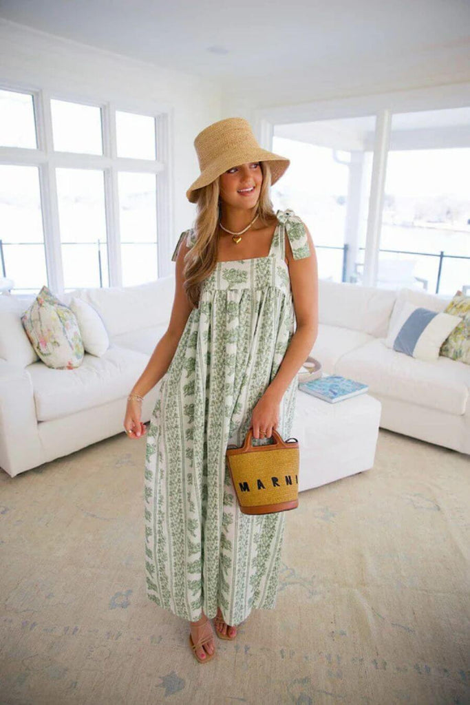 Dresses For Women -Garden Gossip Maxi Green - Fancy Pants