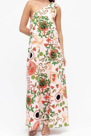 Dresses For Women -Menorca One Shoulder Maxi Multi- Fancy Pants