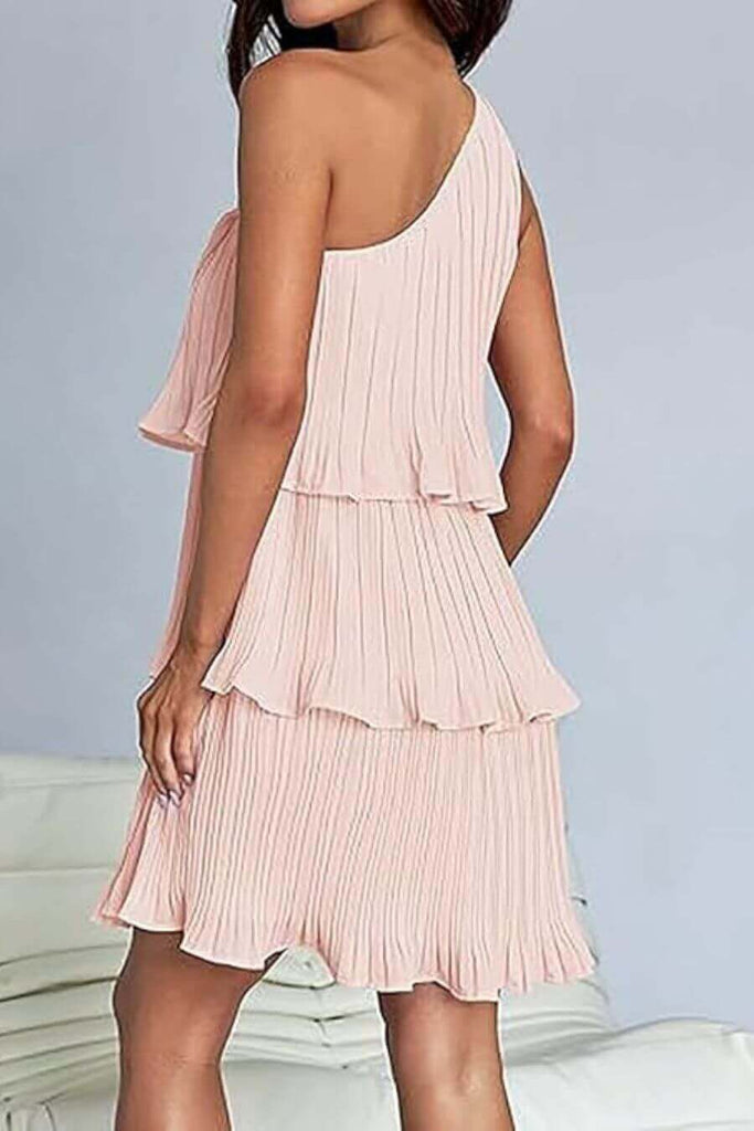 Dresses For Women - Shiba Pleated Dress: Green, Pink, Blue, Black  - Fancy Pants