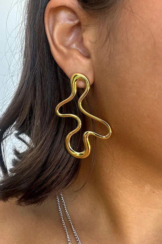 Earrings_For_Women_-Scribbly_Earrings_Gold_-_Fancy_Pants_1
