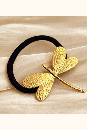 Hair Accessories for Women - Dragonfly Hairtie Gold - FancyPants