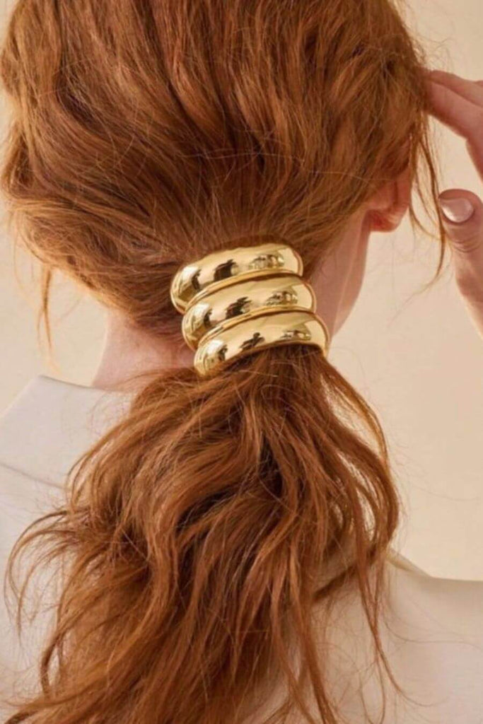 Hair Accessories for Women - Leona Hair Tie Gold, Silver - FancyPants