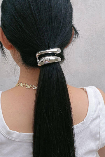 Hair Accessories for Women - Metal Hair Cuff Silver - FancyPants