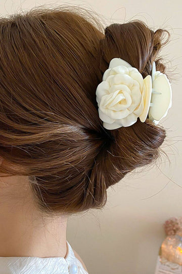 Hair Accessories for Women - Rosie Hair Claw Pink, White - FancyPants