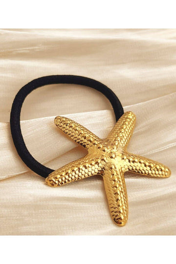 Hair Accessories for Women - Starfish Hairtie Gold - FancyPants