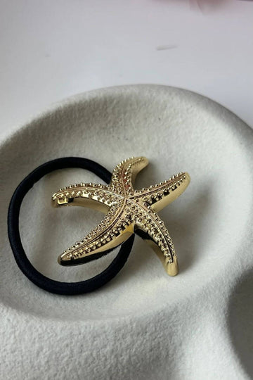 Hair Accessories for Women - Starfish Hairtie Gold - FancyPants