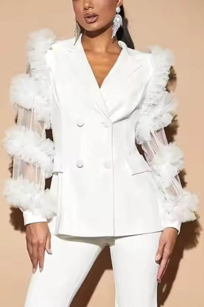 Jackets for Women-Jamie Blazer White- FancyPants