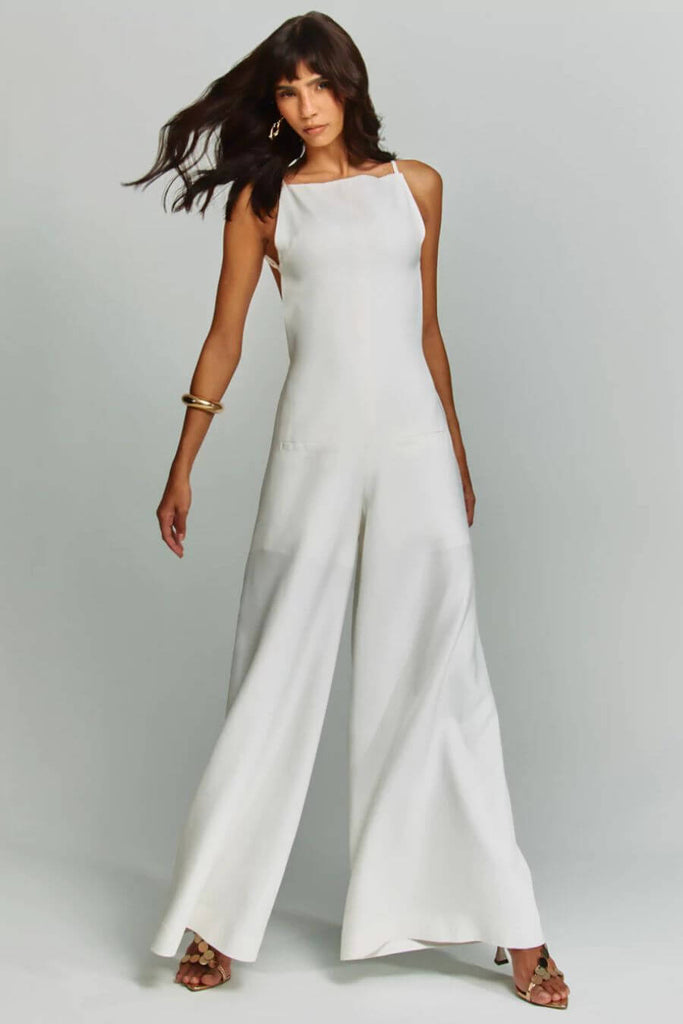 Jumpsuit For Women - Aubrey Jumpsuit White, Caramel, Red- Fancy Pants