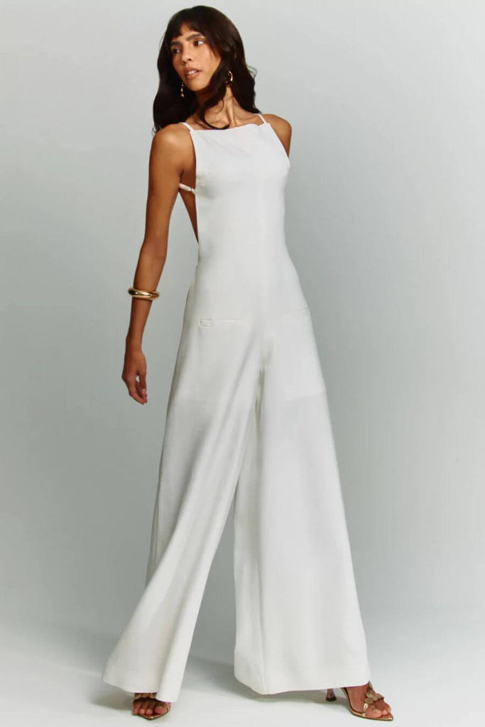 Jumpsuit For Women - Aubrey Jumpsuit White, Caramel, Red- Fancy Pants