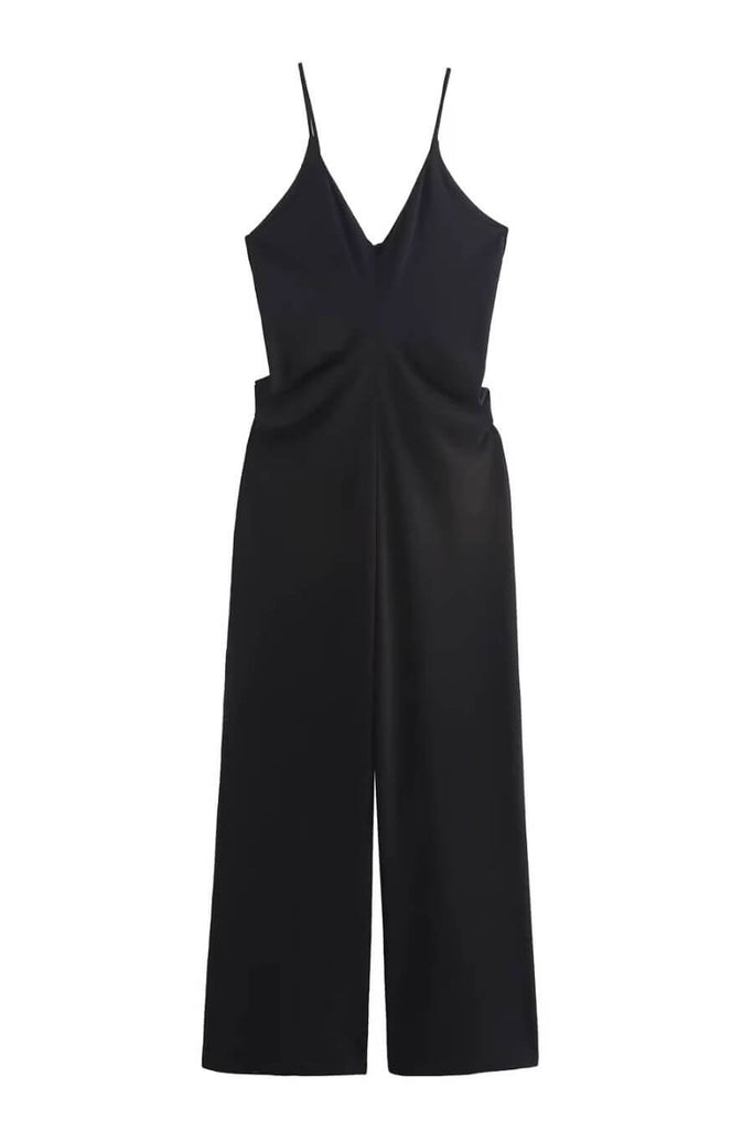 Jumpsuit For Women - Crest Jumpsuit Black - Fancy Pants