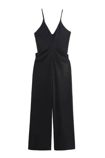 Jumpsuit For Women - Crest Jumpsuit Black - Fancy Pants