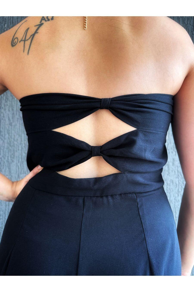 Jumpsuit For Women - Undenniable Back Bow Jumpsuit Black - Fancy Pants
