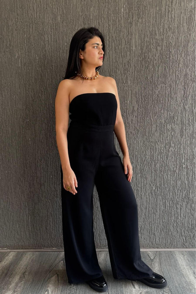 Jumpsuit For Women - Undenniable Back Bow Jumpsuit Black - Fancy Pants