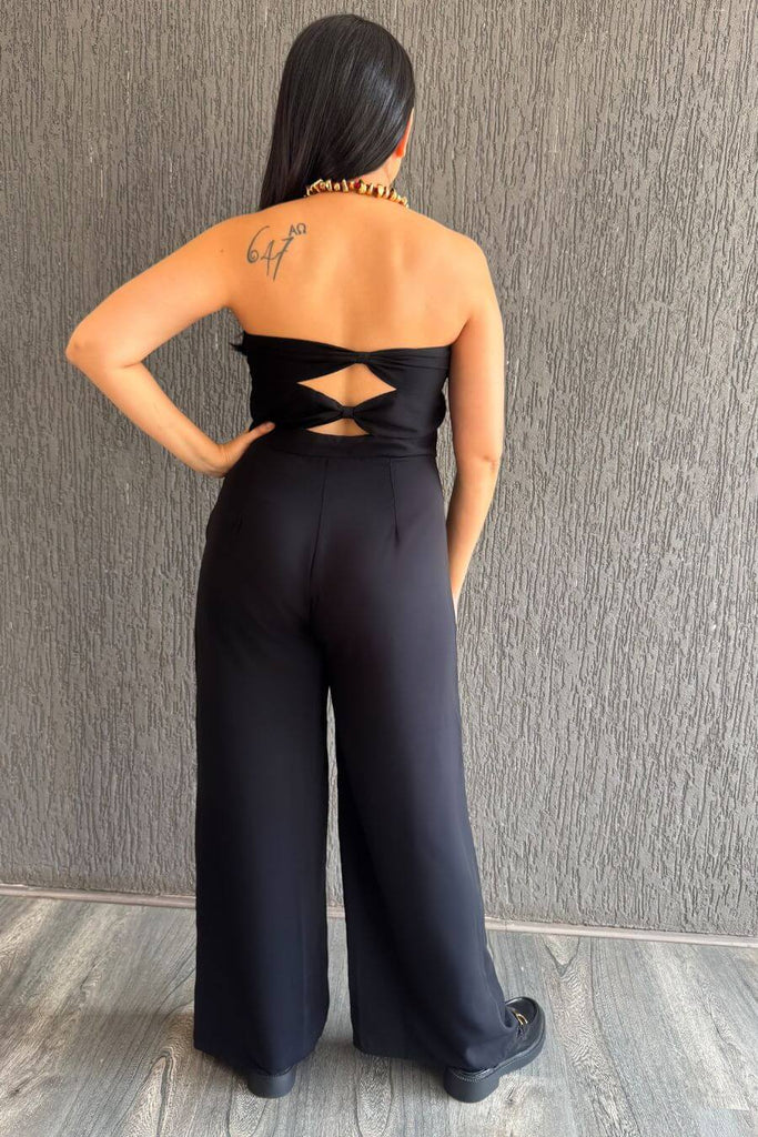 Jumpsuit For Women - Undenniable Back Bow Jumpsuit Black - Fancy Pants