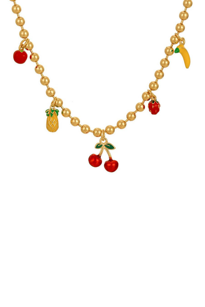 Necklace For Women -Cherry Necklace Gold- FancyPants