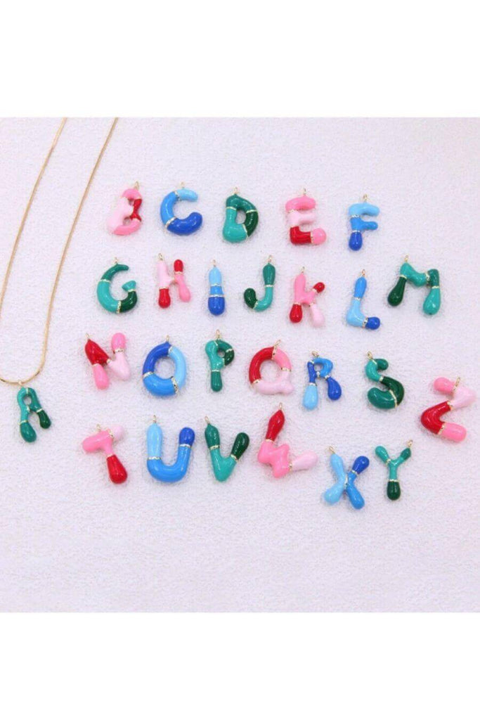 Necklace For Women - Rainbow Rhythm Alphabet Necklace - Fancy Pants