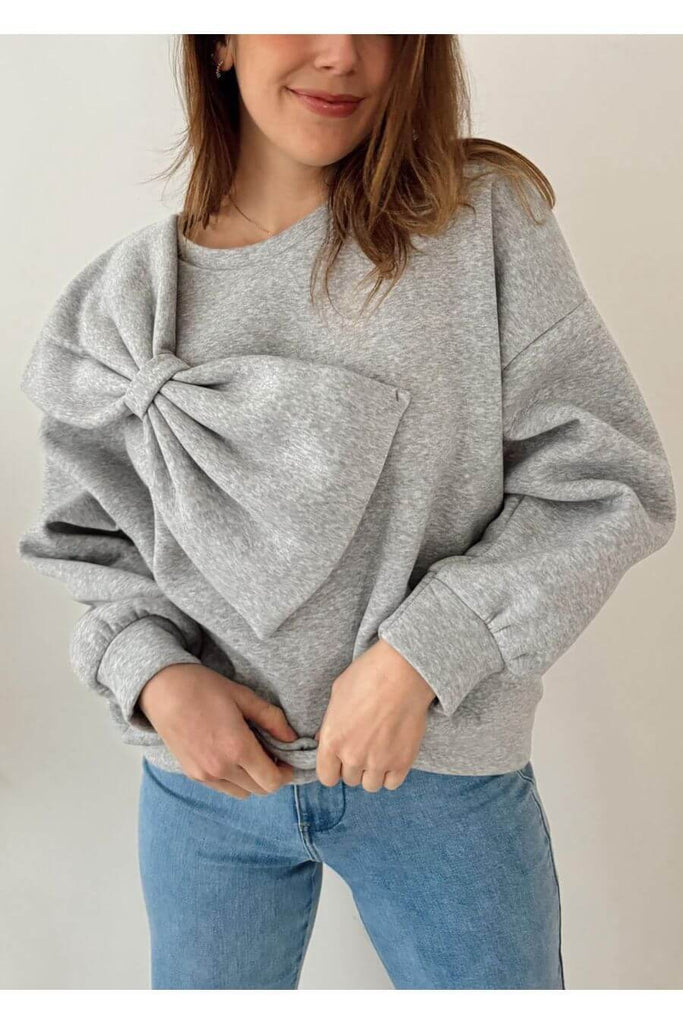 Outerwear For Women - Landscape Sweater Grey- FancyPants 