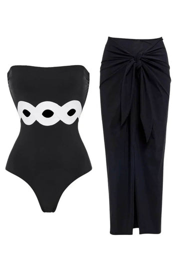 Swimwear For Women -Grammys Swimsuit Set Of 2 Black - FancyPants