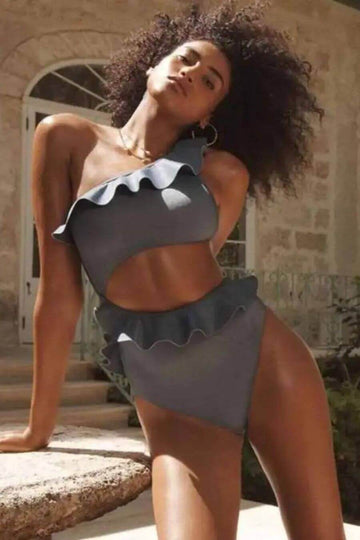 Swimwear For Women -Grenada Swimsuit Grey- FancyPants 