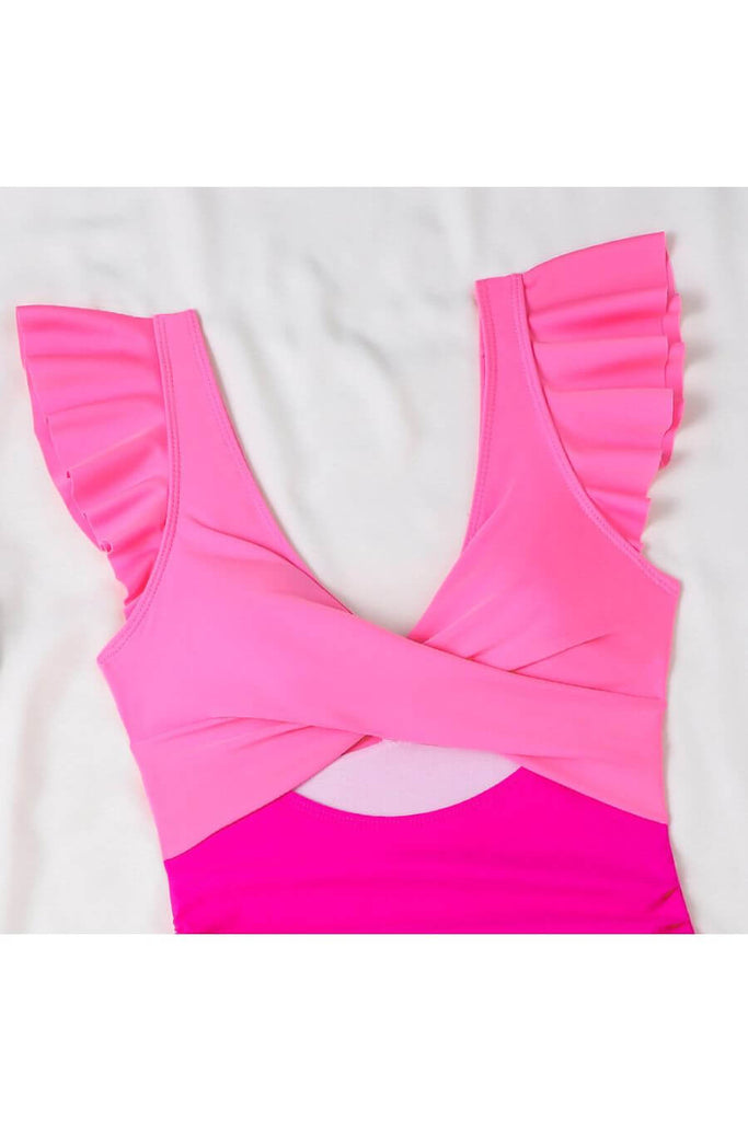 Swimwear For Women - Milos Swimsuit Pink, Lilac, Monochrome- FancyPants