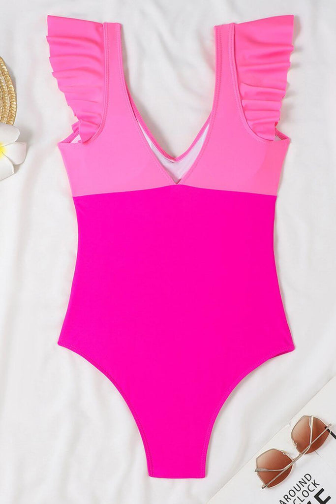 Swimwear For Women - Milos Swimsuit Pink, Lilac, Monochrome- FancyPants