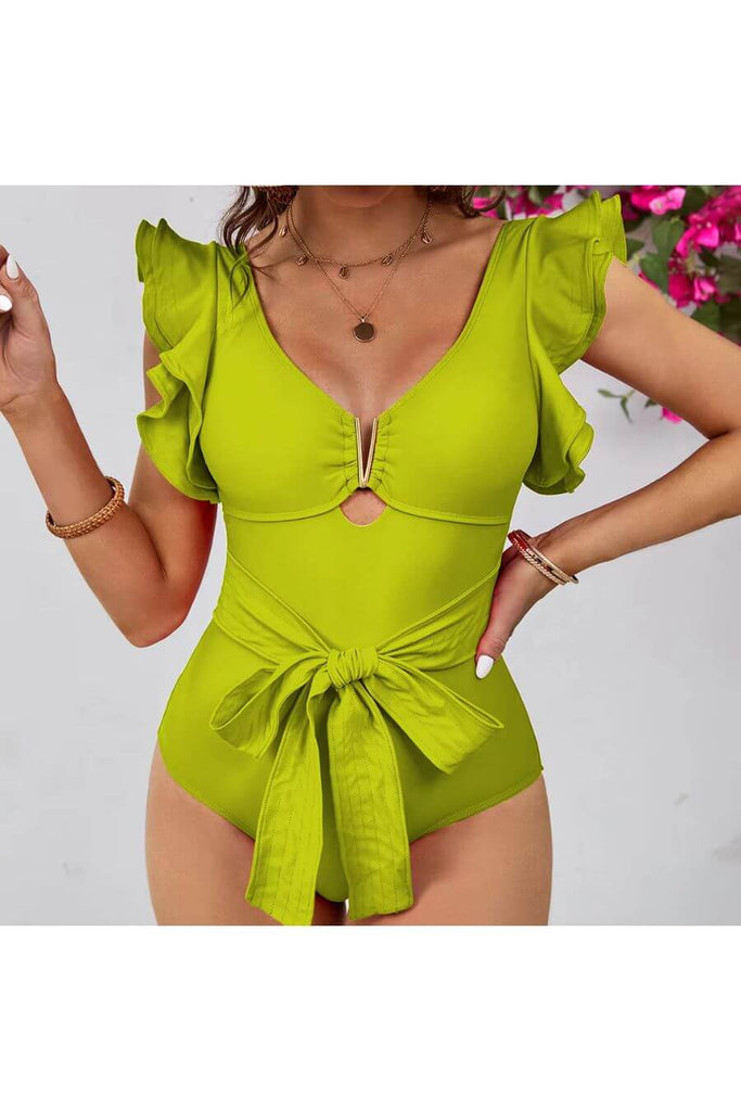 Swimwear For Women - Windy Swimsuit Lime, Pink -  FancyPants