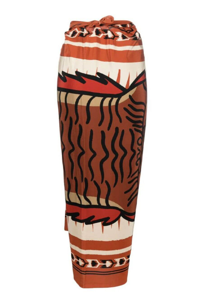 Swimwear For Women -Carmine Sarong Brown - FancyPants