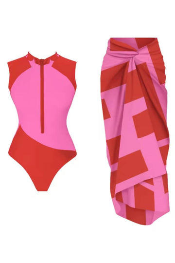 Swimwear For Women -Nama Swimsuit Set Of 2 Pink- FancyPants