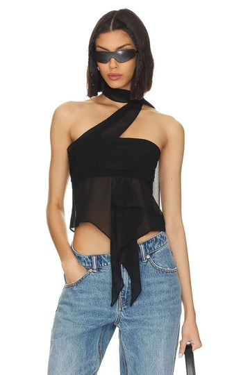 Tops For Women -Montagu Top Black- FancyPants