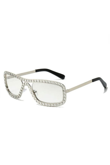 UV400 Protection Sunglasses For Women -Bruce Sunglasses White, Brown- FancyPants