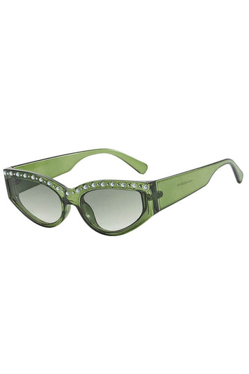 UV400 Protection Sunglasses For Women -Diva Sunglasses  Brown, White, Green- FancyPants