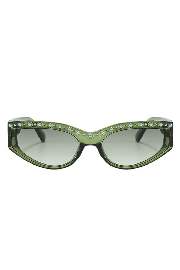 UV400 Protection Sunglasses For Women -Diva Sunglasses  Brown, White, Green- FancyPants